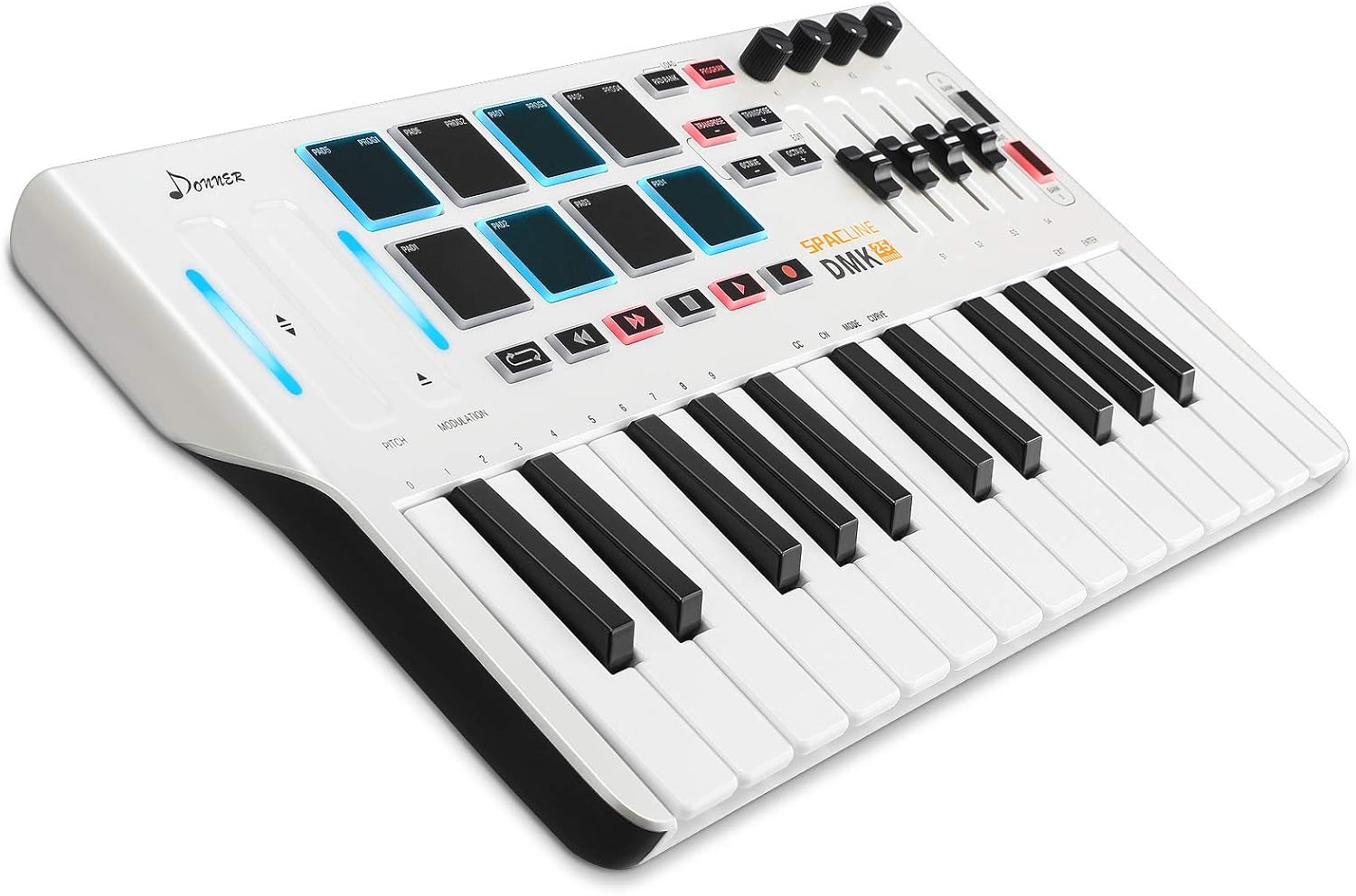 Donner 25 Keys USB TypeC MIDI Keyboard Mini DMK25, Professional MIDI