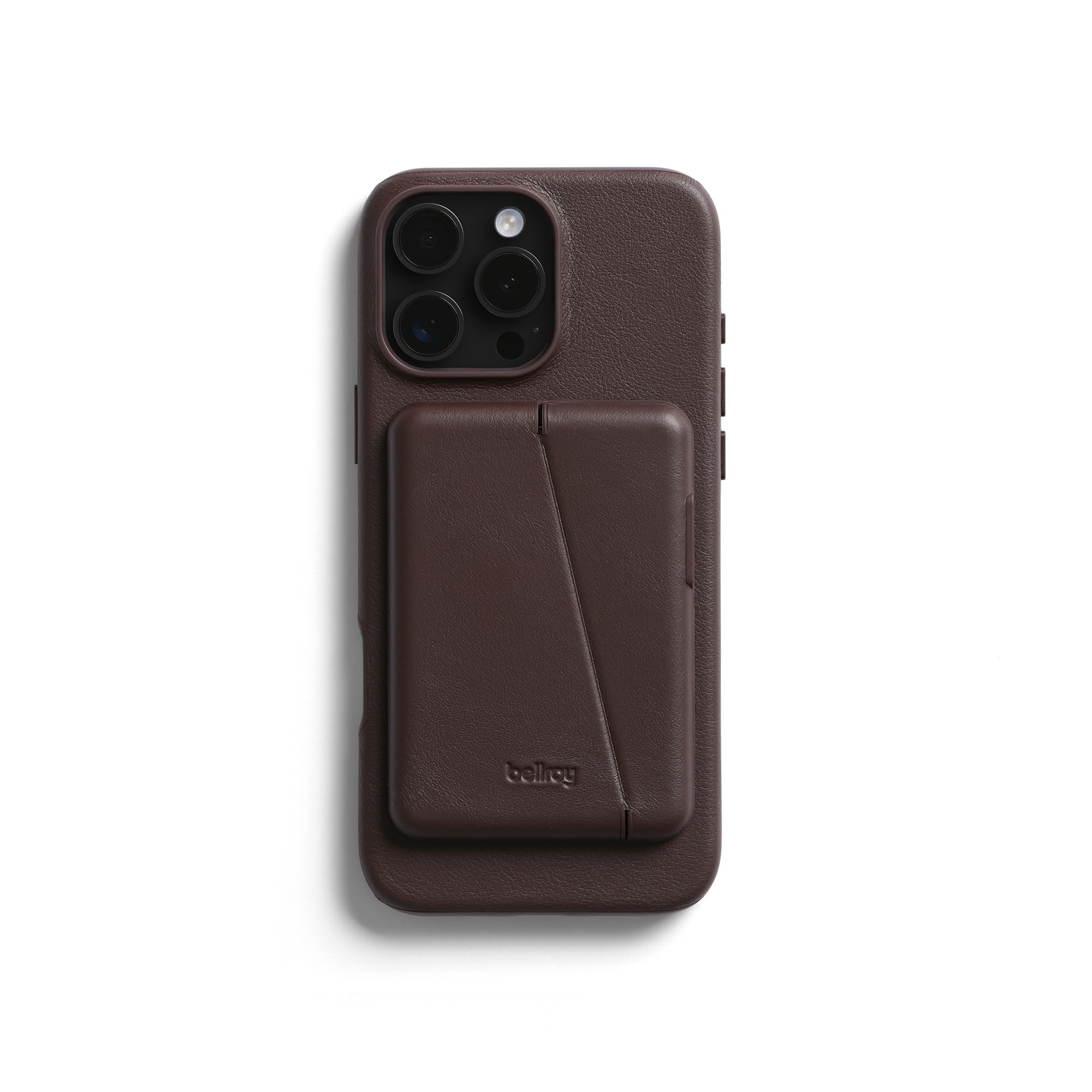 Bellroy Mod Phone Case + Wallet for iPhone 16 Pro Max (slim leather iPhone case, phone wallet) - Ganache