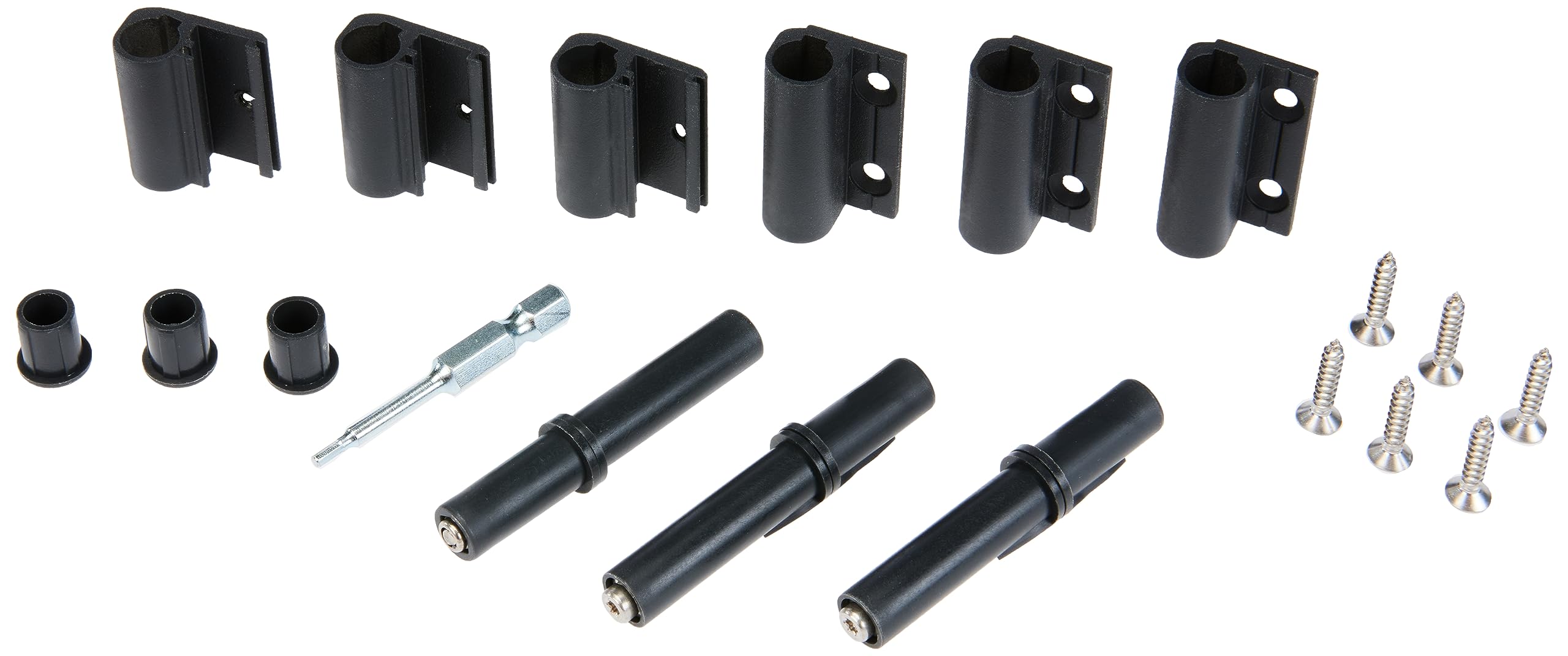 Windhager Aluminium hinges, aluminium hinges for insect protection windows and doors, hinges accessories, 3 pieces, anthracite, 03555