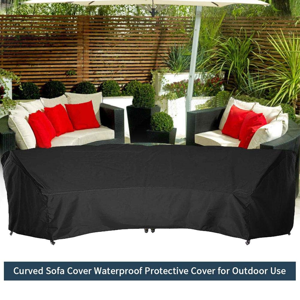 Waterproof Dust Proof Patio Furniture Half Moon Sectional Sofa Set Protector Grfamily Outdoor Crescent Curved Sofa Cover With Seam Taped And Drawstring Lightweight All Weather Protection Nice Talkingbread Co Il