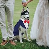 Kuoser Dog Tuxedo Wedding Suit and Bandana Set 5 Sizes Small to XXL view 7