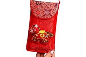 Red Envelopes for Money, Embroidery Design, Year of The Horse Red Envelopes 2026, for Men Women Girls Youth Teens Marriage En