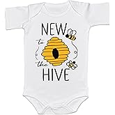 Cute Honey Bee Baby Bodysuit New To The Hive Pregnancy Announcement Romper Kids Funny Shirt Cute Birthday Shower
