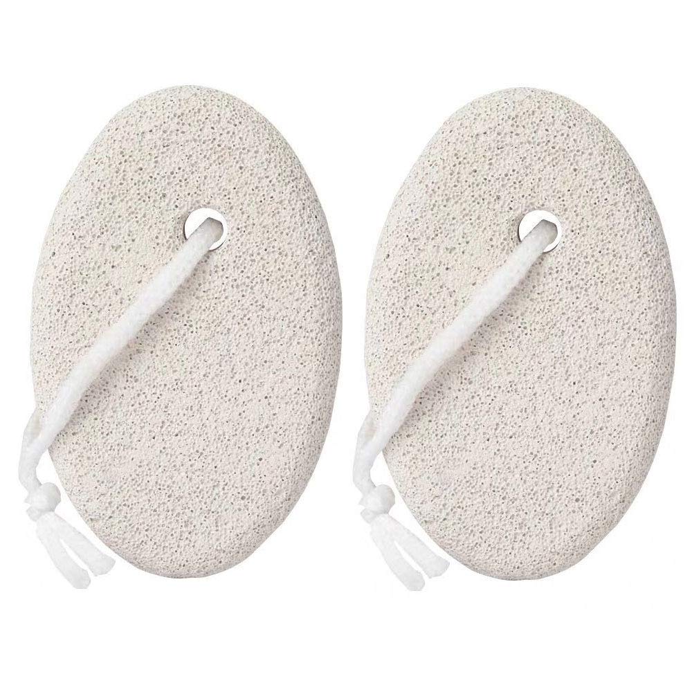 Natural Pumice Stone for Feet, Borogo 2-Pack Lava Pedicure Tools Hard Skin Callus Remover for Feet and Hands - Natural Foot File Exfoliation to Remove Dead Skin, Heels, Elbows, Hands: Beauty