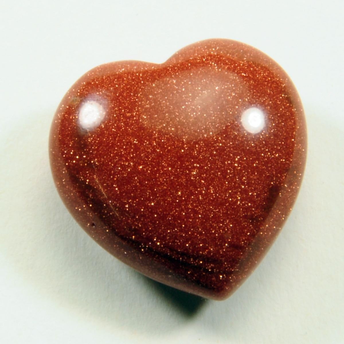 Goldstone Heart (Artificial Glass) 25 mm