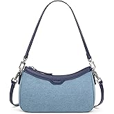 S-ZONE Leather Shoulder Bag for Women Small Crossbody Bags Hobo Purses with 2 Straps