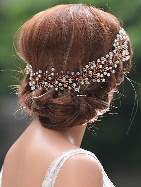 Yean Babys Breath Hair Piece Wedding Hair Vine Sillver Rhinestone Headband Bridal Branch Crystal Wreath Crown Bridal Flower Vine Accessories For Bride And Bridesmaid 15 74inches Amazon Ca Beauty Personal Care