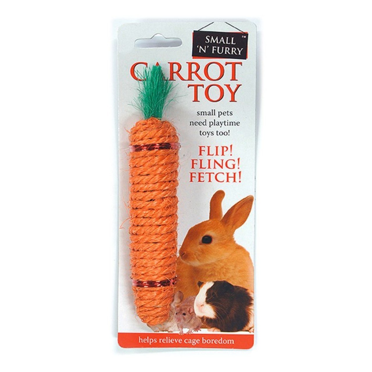 Sharples Sisal Carrot Rabbit Toy, Orange