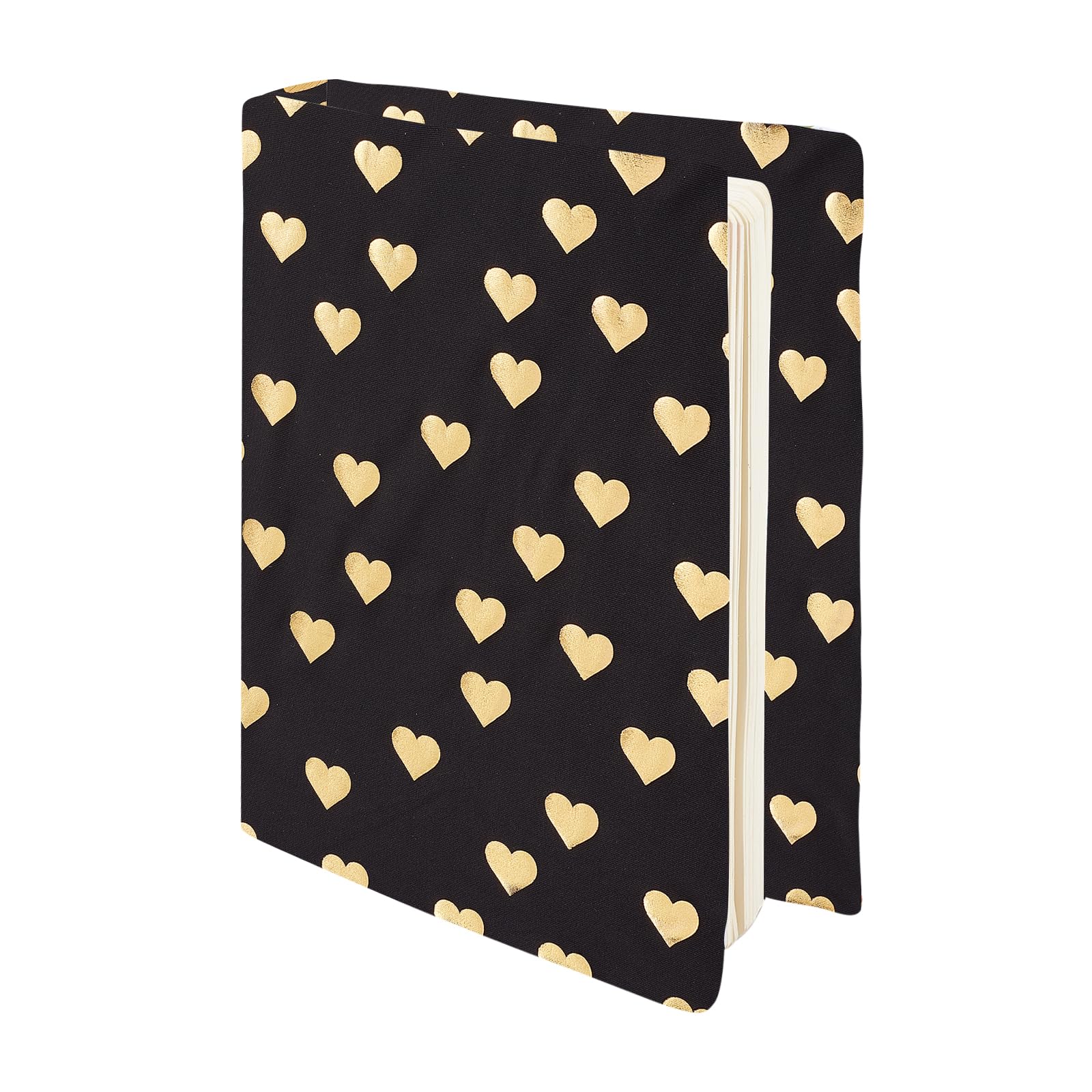 NICENEEDED Black Stretchable Book Covers, Stretchy Book Protector Book Sleeve, Washable Stretch Paperback Hardcover Book Cover Elastic Fabric Book Sleeves for Book Lover