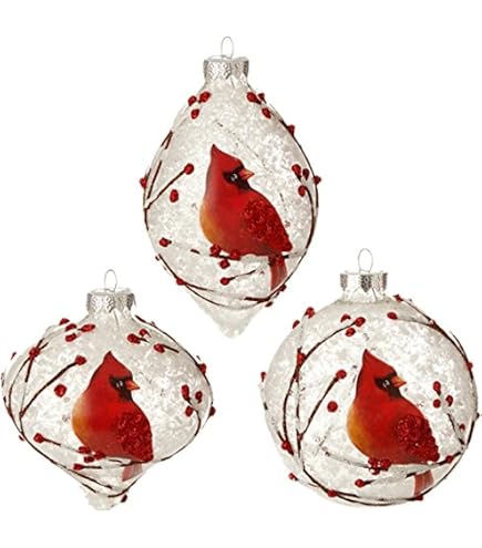 Kurt Adler Noble Gems Cardinal Glass Christmas Ornament – NB0413
