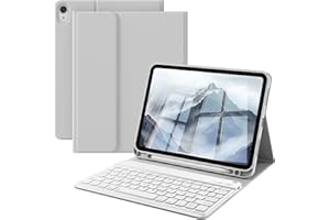 KenKe Keyboard Case for iPad 10th Generation (10.9 Inch 2022) / iPad (A16) 11th (11 inch 2025) with Left Pencil Holder, Thin&