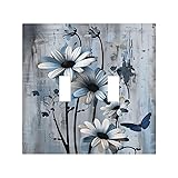 OILbiexn Decorative Light Switch Cover Rustic Wood