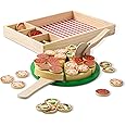 Melissa & Doug Wooden Pizza Party Play Food Set with 36 Toppings