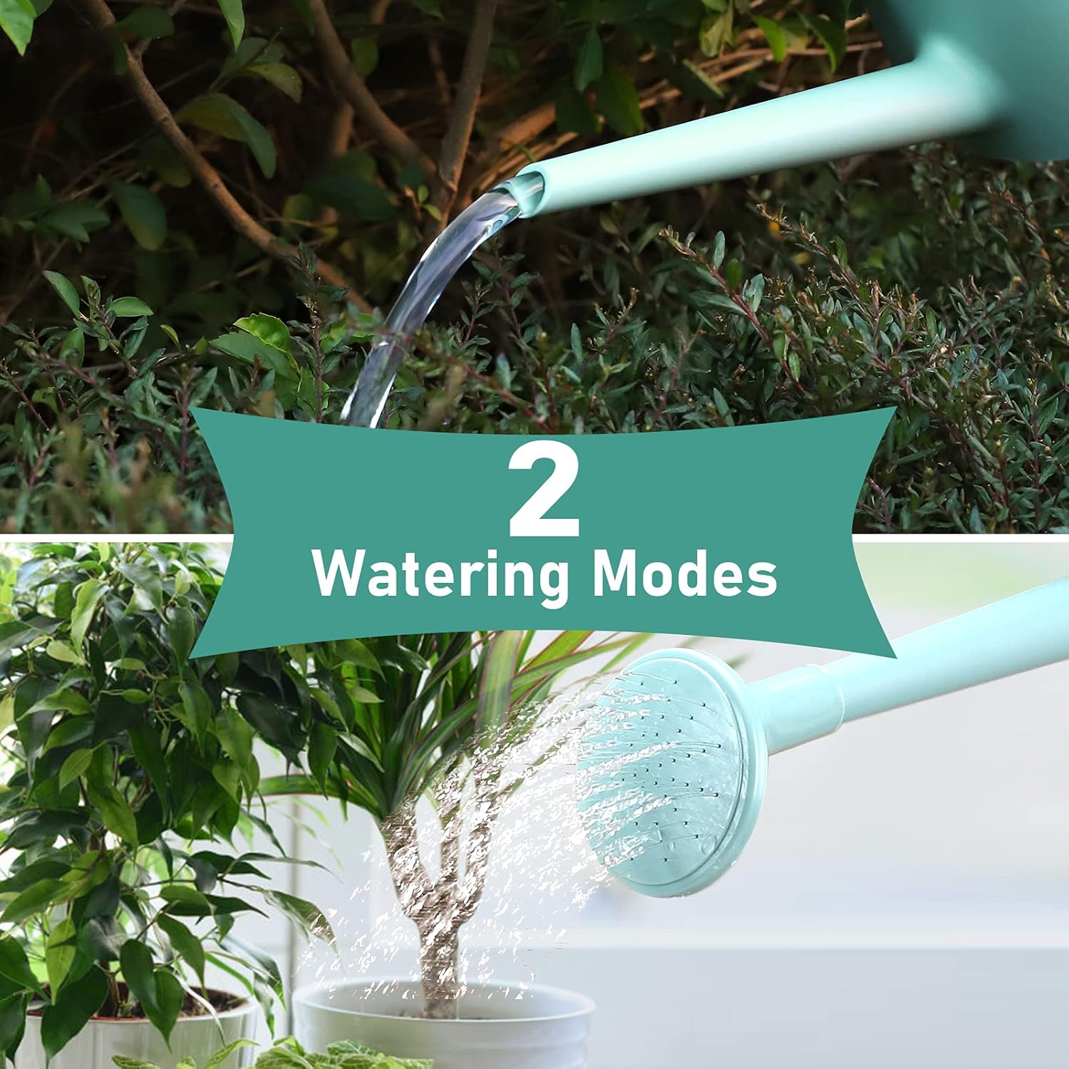 Qilebi Watering Can for Indoor Plants, Small Watering Cans for House Plant Garden Flower, Long Spout Water Can for Outdoor Watering Plants 1.8L 60oz 1/2 Gallon (Green) : Garden & Outdoor