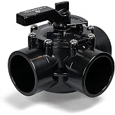 FibroPool 3-Way Pool Diverter Valve - Posi-Close Slip - 2 in - CPVC | 3 Ports, PTFE Seats, Lube-Free Operation, TEE Configuration, Heater Bypass, Salt Generator Compatible, ASTM F493 F896