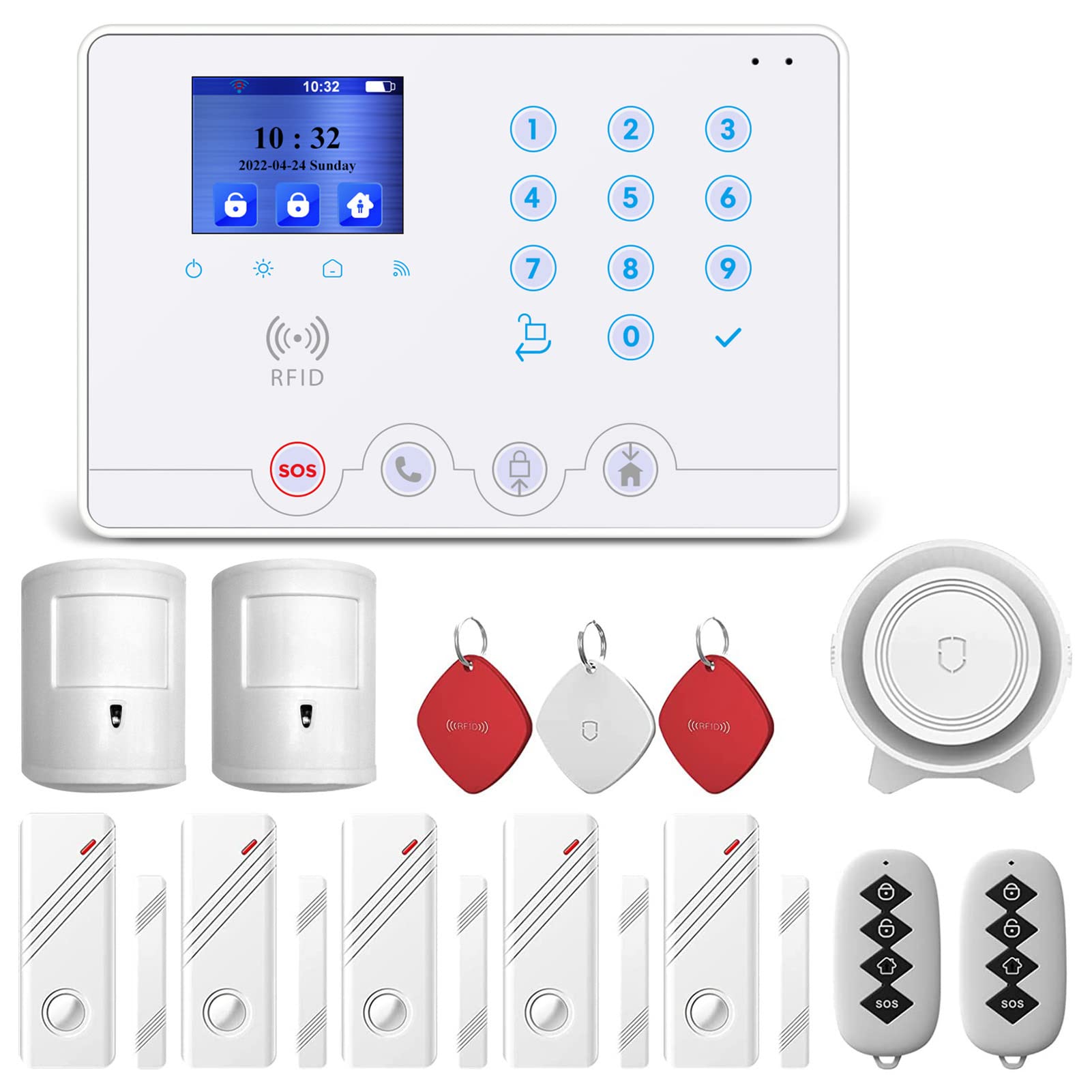 Wolf Guard W4Q Pet Friendly Alarm System, WiFi Security System 4G