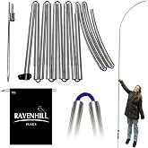 Ravenhill Outdoor Feather Flag Pole Kit, 13 FT with Rotating Ground Stake | Reinforced aluminum pole resists Winds of 40 MPH with bearing ring for smooth flag movement, great for advertising outdoor