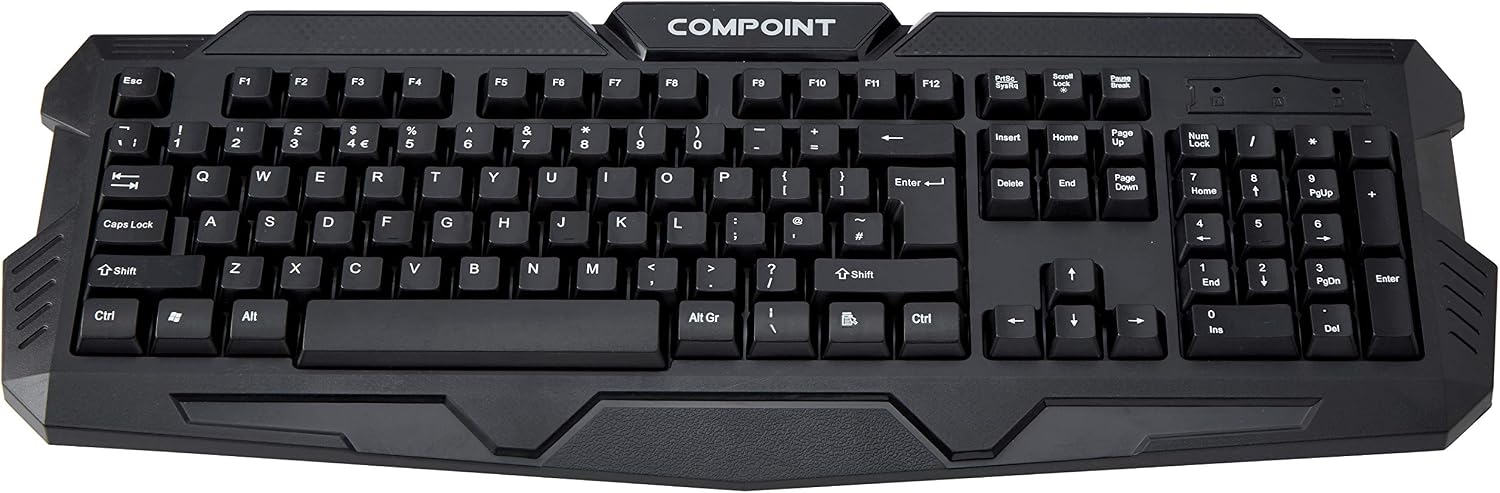 Compoint Gaming Keyboard RGB Illumination USB Wired for PC Gamers PS4, PS5, Laptop, Xbox, MAC