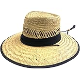 San Diego Hat Company Women's Rush Straw Lifeguard Hat with Fabric Band