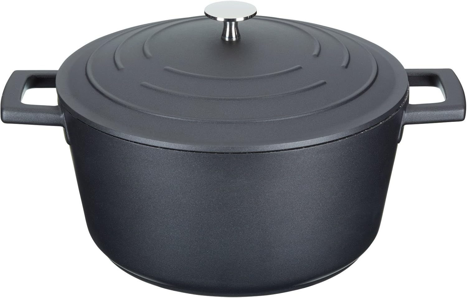 MasterClass Lightweight Casserole Dish with Lid, Cast Aluminium, Black