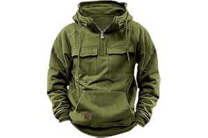 ZCVBOCZ Hoodies for Men Tactical Aztec Sweatshirts Quarter Zip Cargo Pullover Hoodies Long Sleeve Workout Gym Winter Jackets