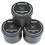 ECCEPOPU Gun Safe Dehumidifier 200g - Silica Gel Desiccant Canister, Moisture Absorber for Gun Cabinets & Safes, Protect 80 Cubic Feet, Black, Aluminum Shell