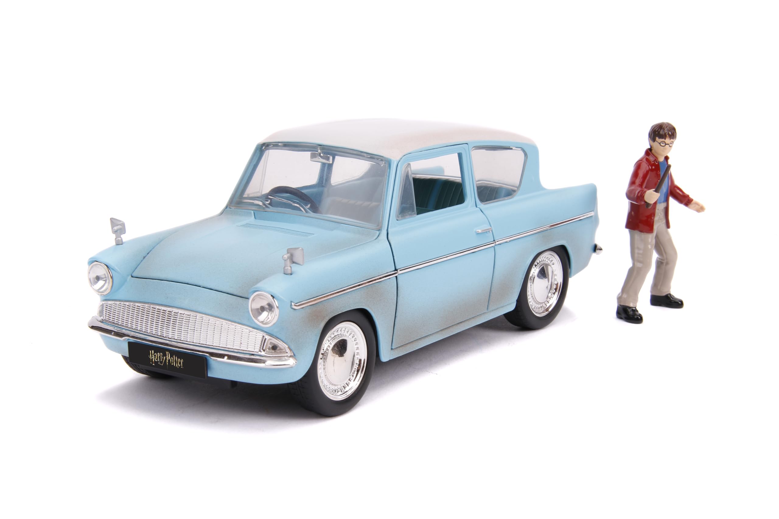 Jada JA31127 1:24 1959 Ford Anglia with Harry Potter Figure, Rusty Blue