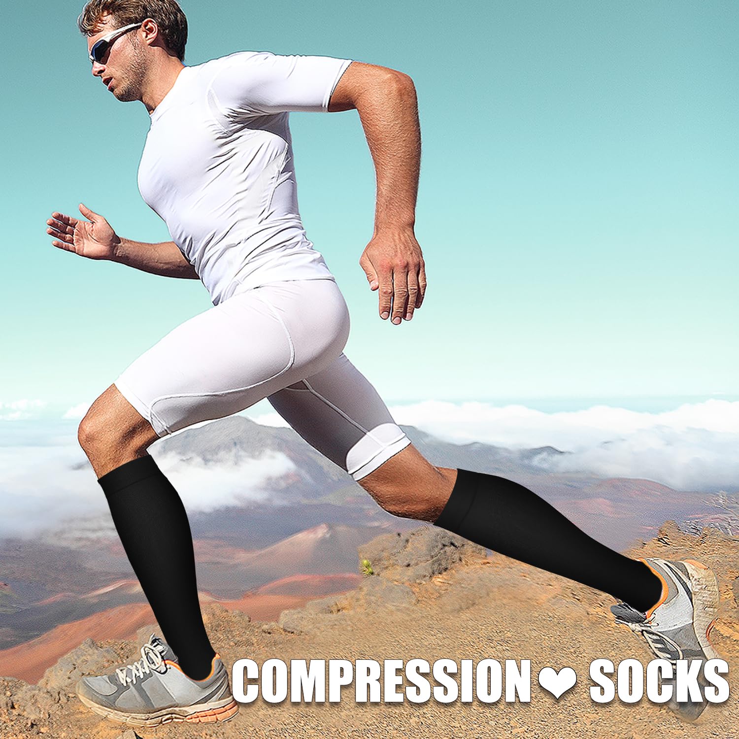 Laite Hebe 3 Pack Compression Sock-Compression Sock For Women and Men Circulation -Best for Running,Athletic Sports