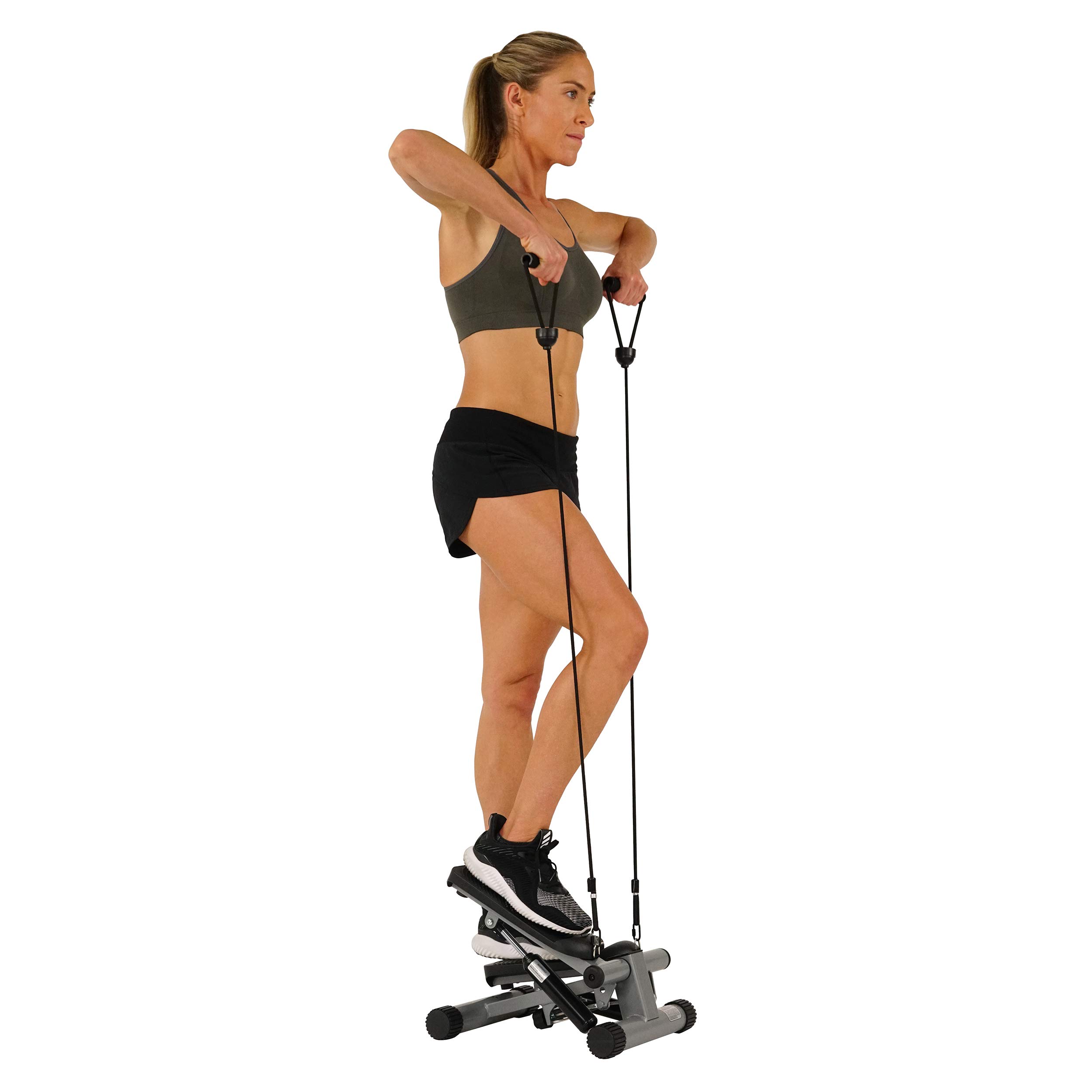 Sunny Health & Fitness Mini Steppers for Exercise at Home, Stair Step Workout Machine with Resistance Bands, Full Body Cardio Equipment with Digital Monitor No. 012 S Sunny Health & Fitness Mini Steppers for Exercise at Home, Stair Step Workout Machine with Resistance Bands, Full Body Cardio Equipment with Digital Monitor No. 012 S
