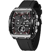 SMAEL Men's Display Watches Sports Outdoor Waterproof Luminous Multi Function Watch Date Face Alarm Stopwatch for Men