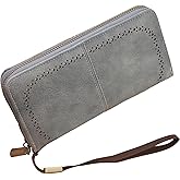 Bakurok Womens Wallet RFID Blocking Zip Around Ladies Clutch Wristlet Long Purse Large Capacity Card Holder