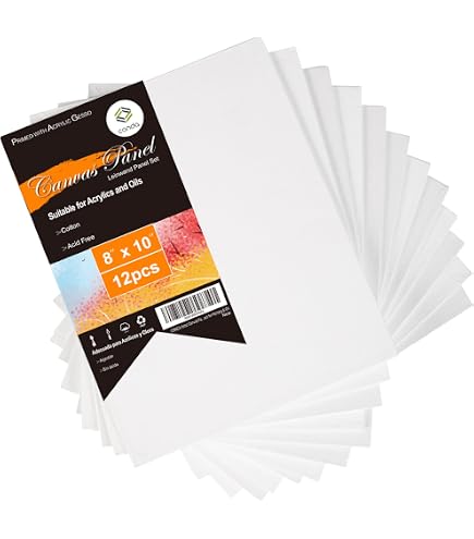 Lot De 6 Toiles Lin Apprêtées à L'huile Centurion Deluxe 30x40 Pouces - Pour Peinture