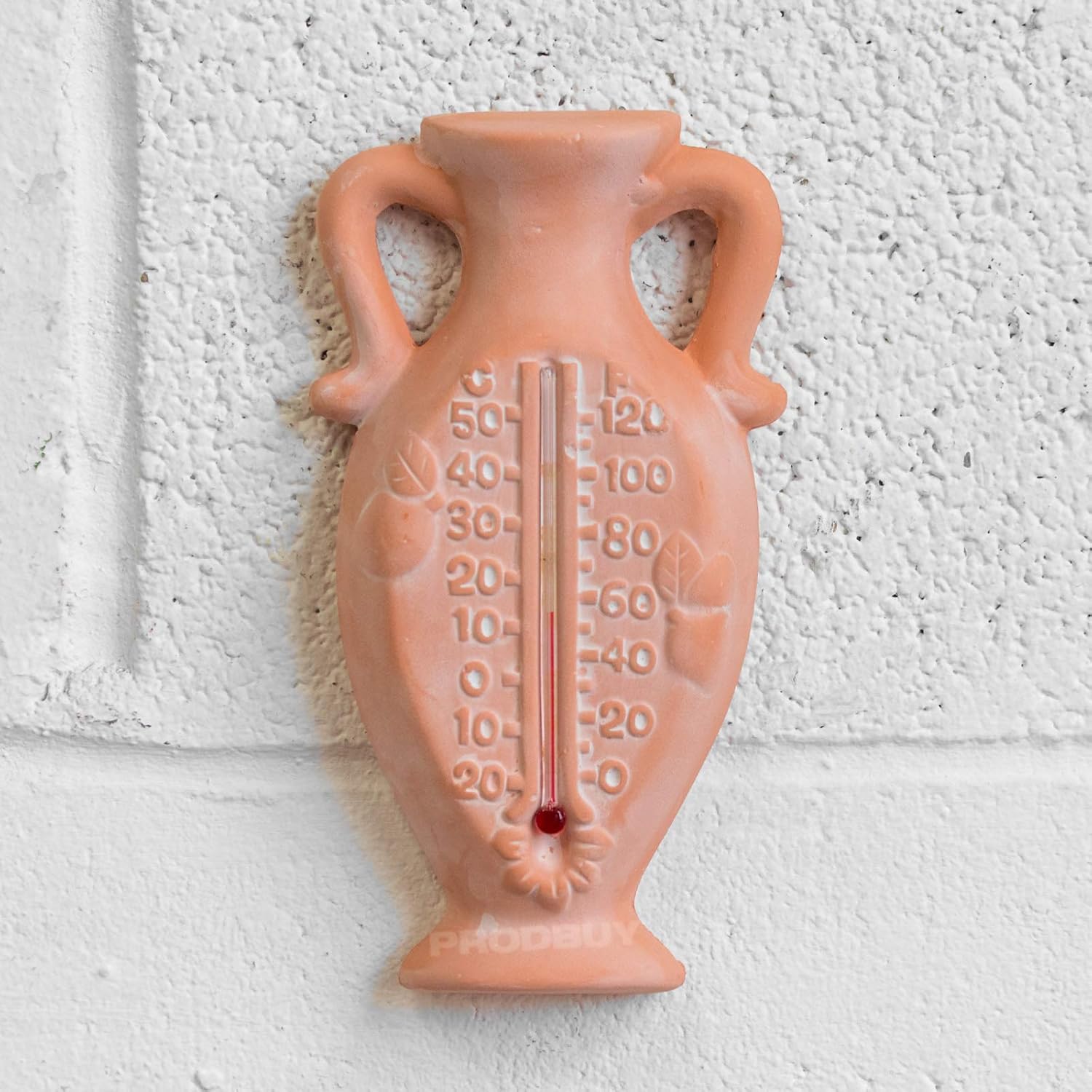 20cm Terracotta Greek Jug Outdoor Wall Mounted Garden Thermometer Wall Art Decoration Weather Stations Garden Outdoors Clinicadelpieaitanalopez Com
