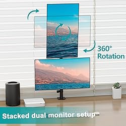 MOUNT PRO Vertical Dual Monitor Stand, Stacked