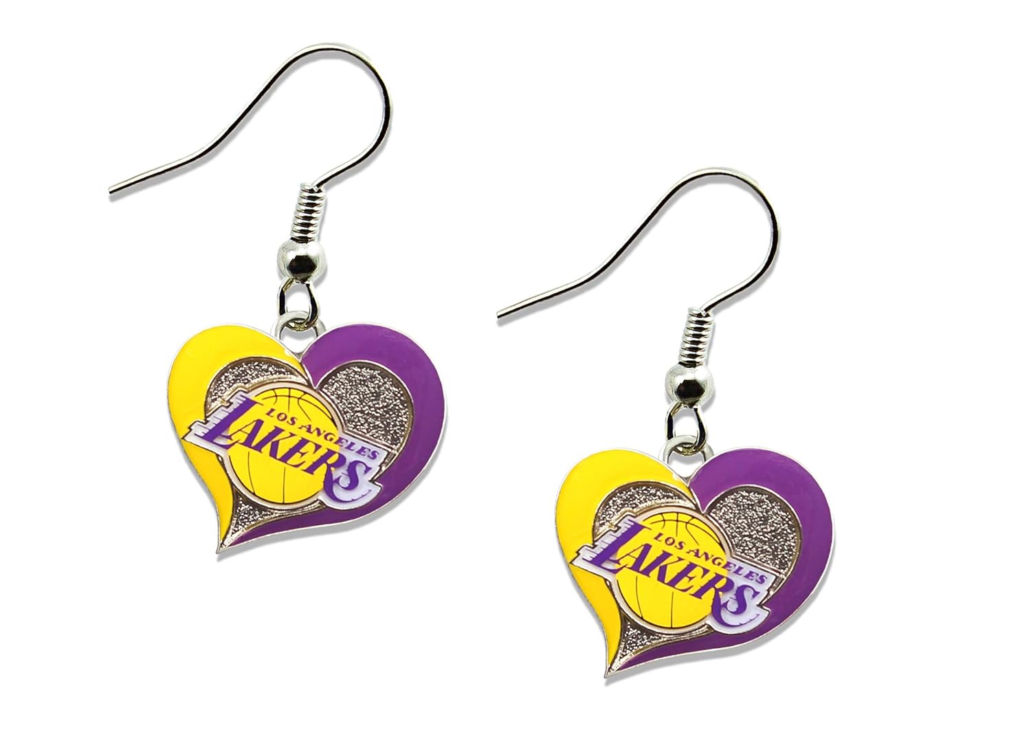 NBA Girls NBA Swirl Heart Earrings