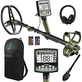 Gbnryg Professional Metal Detector for Adults. | 12" IP68 Waterproof Search Coil, LCD Backlight,5‑Modes Gold Detector,DSP Chip &amp; High‑Accuracy for Beach &amp; Gold Hunting