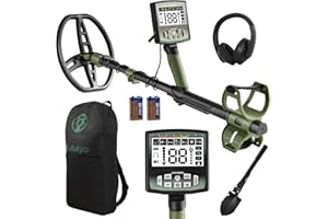 Gbnryg Professional Metal Detector for Adults,12" IP68 Waterproof Search Coil with LCD Backlight,5 Modes Gold Detector,Advanced DSP Chip&High Accuracy System for Beach/Gold Hunting