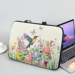 Uasibuni Flowers Bird Print Laptop Cover Case for