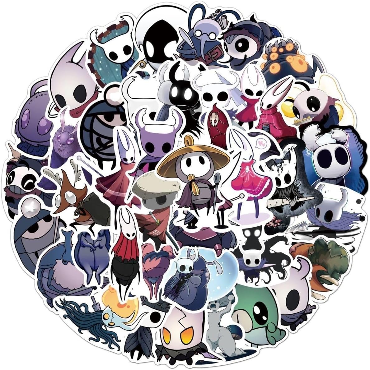 Hollows Stickers 50 Pcs - Silk Songs The Knights Figure Vinyl Waterproof Decals - Cute Knight Sticker for Water Bottle Scrapbook Skateboard Laptop