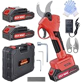 ANTTCTIG Electric Pruning Shears, 2.36" Opening, 2 Batteries&amp;Spare Blades | Cordless Power Pruner for Gardening with Dual 2.0Ah Battteries, Brushelss Motor, SK5 Blade for Tree Pruner Branch Cutter