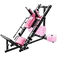 RitFit Leg Press Hack Squat Machine, Professional Adjustable Leg Press Machine for Home Gym with Linear Bearing, Specialty Hack Squat for Full Lower Body Workout with Weight Storage, Pink