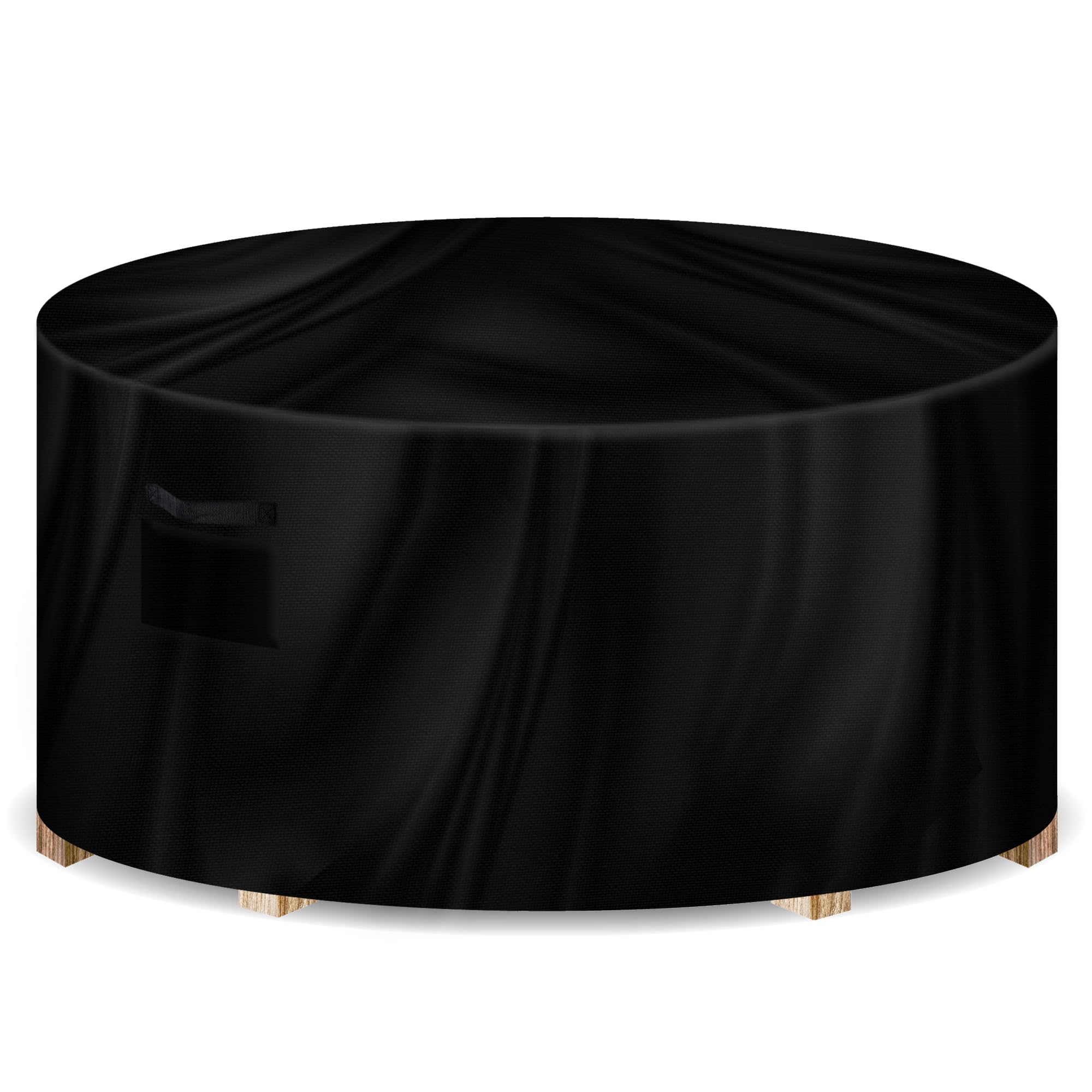 Gracious Gardens Round Garden Furniture Covers Waterproof 190x80cm, Oxford Fabric Outdoor Table, Patio & Rattan Garden Furniture Covers, PVC Lined, Air Vents and UV Safe