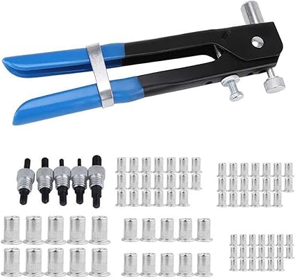 Allright Pince Rivet Aveugle Heavy Duty Main Riveter Kit Rivet Gun 85 Pcs Rivet Ecrou Inclus M3 M4 M5 M6 M8 En Aluminium Amazon Fr Bricolage