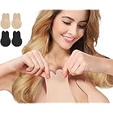 Zacca Adhesive Bra, 2 Pairs Breast Lift Tape Lift Up Invisible Bra Nippleless Covers Sticky Bras Silicone Breast Lift Pasties