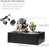 BTGGG Buddha Water Fountain LED Lights Tabletop Indoor Outdoor 29x21x22cm view 2