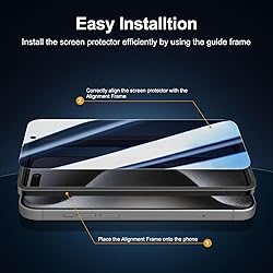 NEW'C 3 Pack Privacy Screen Protector for iPhone 15