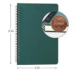 EUSOAR Hardcover Spiral Lined Subject Notebook, A5