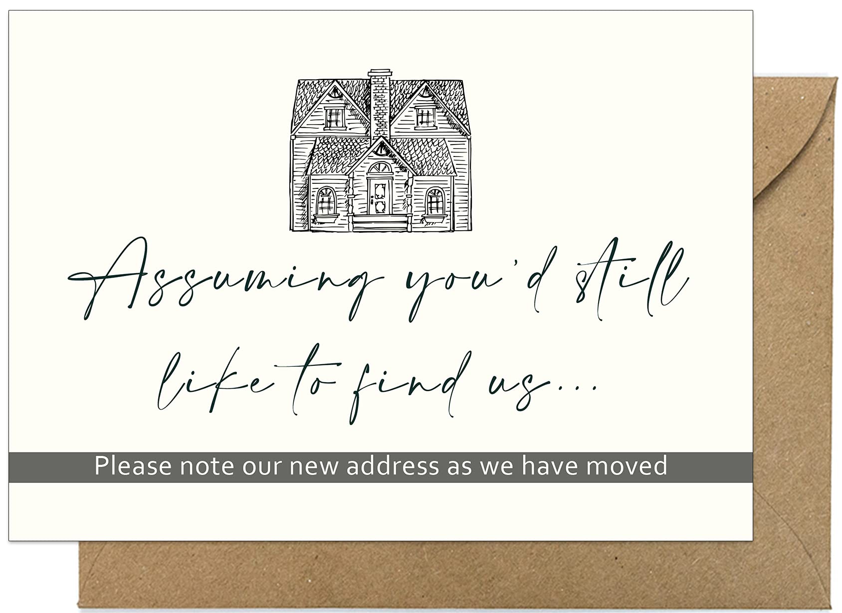 20 Assuming You'd Still Like to find us.. Change of Address/Moving Cards with Envelopes
