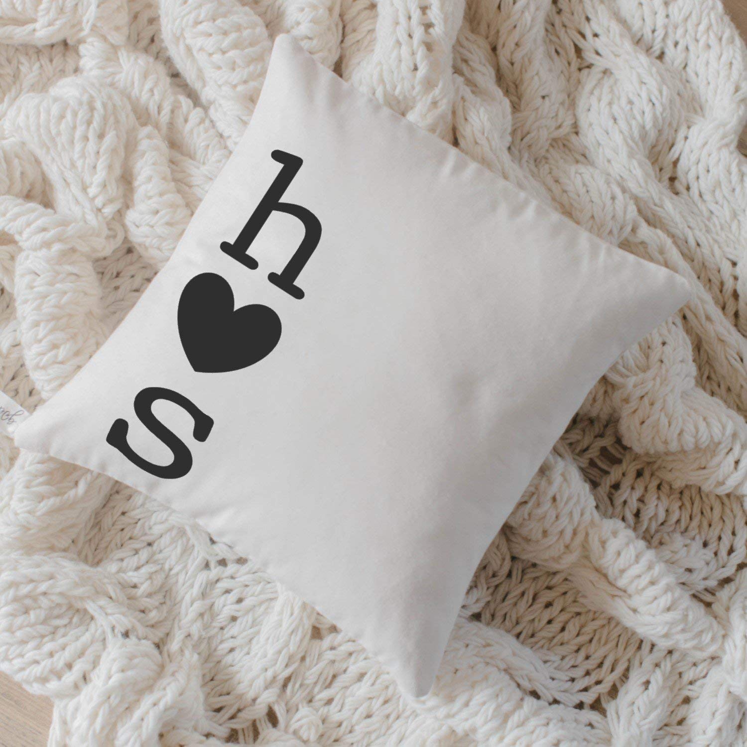 Amazon Com Personalized Throw Pillow Two Initials Handmade In