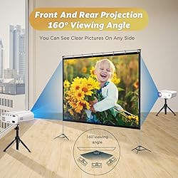 Projector Screen with Stand, 100 inch Outdoor Movie